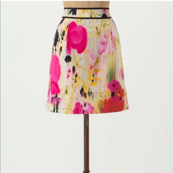Anthropologie Dresses & Skirts - Anthropologie Tabitha Watercolor Skirt Sz 4 EUC